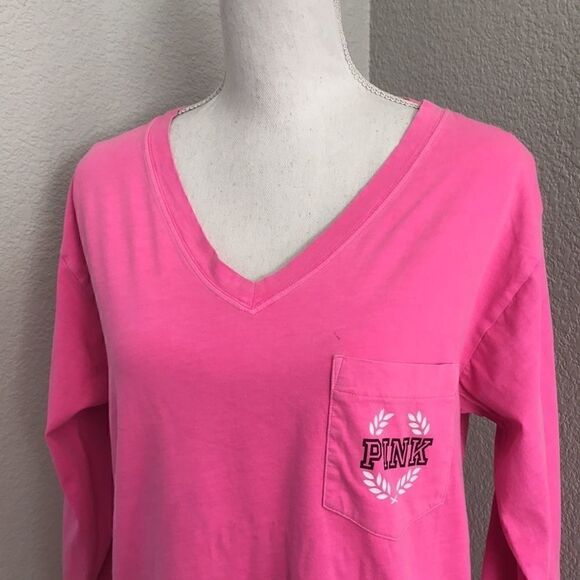 Pink by Victoria’s Secret long sleeve V-neck shirt - Picture 2 of 11